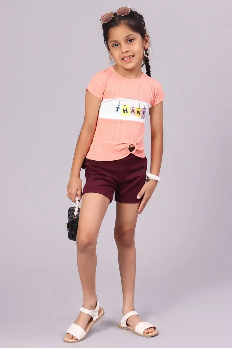 Girl's Corduroy Printed Top (1 - 4 Yrs) 01724534YRSPEA2