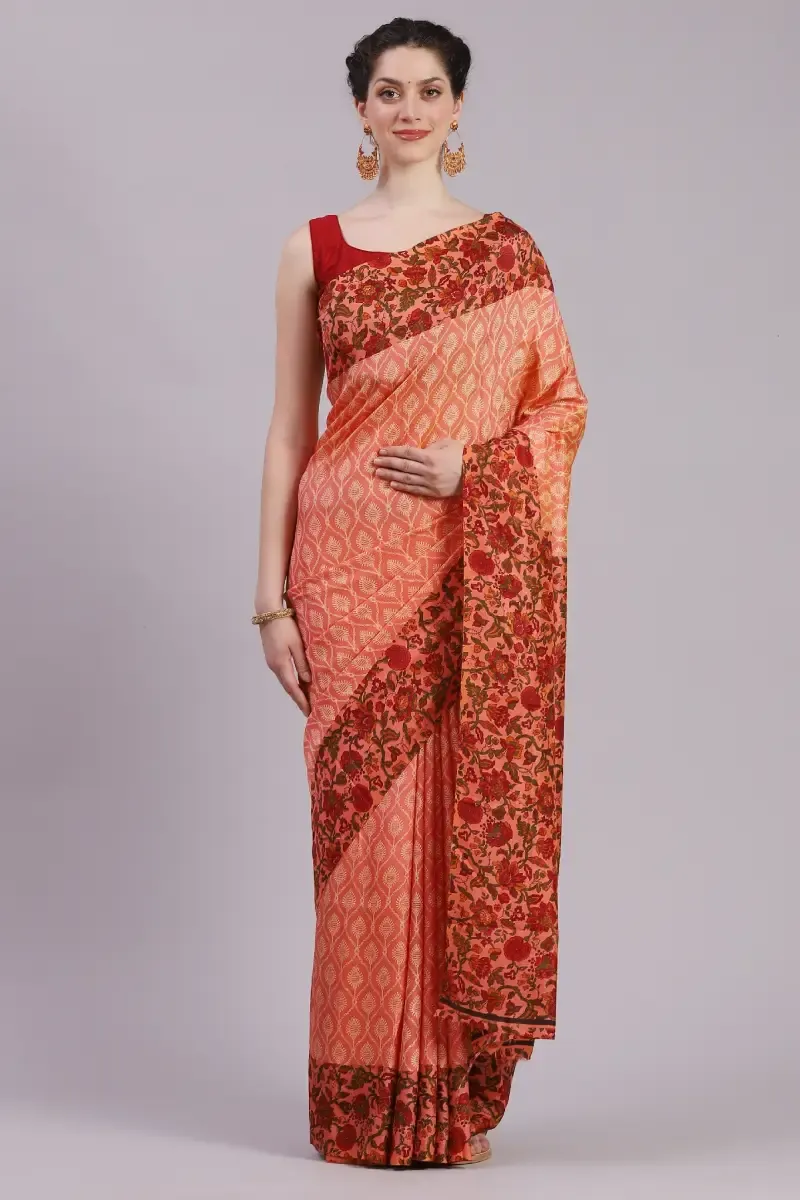 Crepe Printed Saree for Women