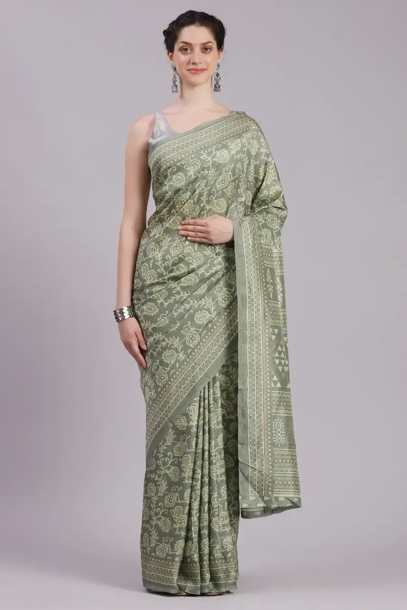 Crepe Printed Saree for Women
