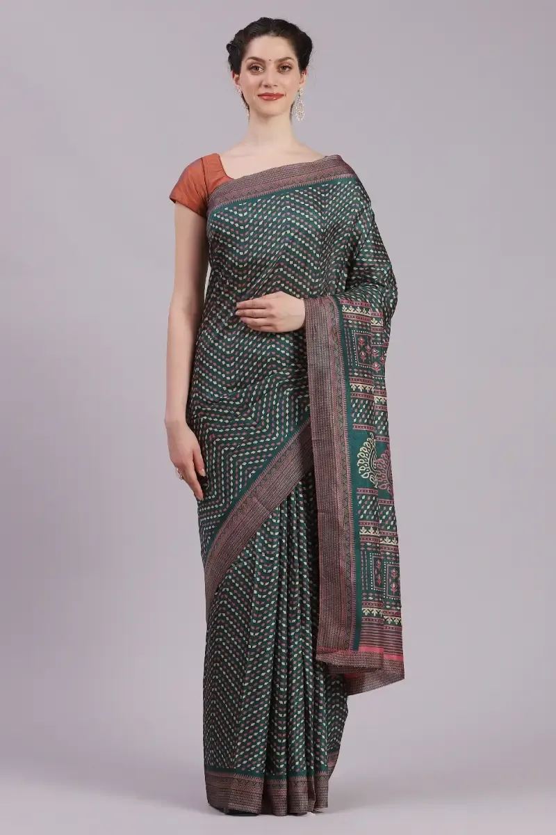 Crepe Printed Saree for Women