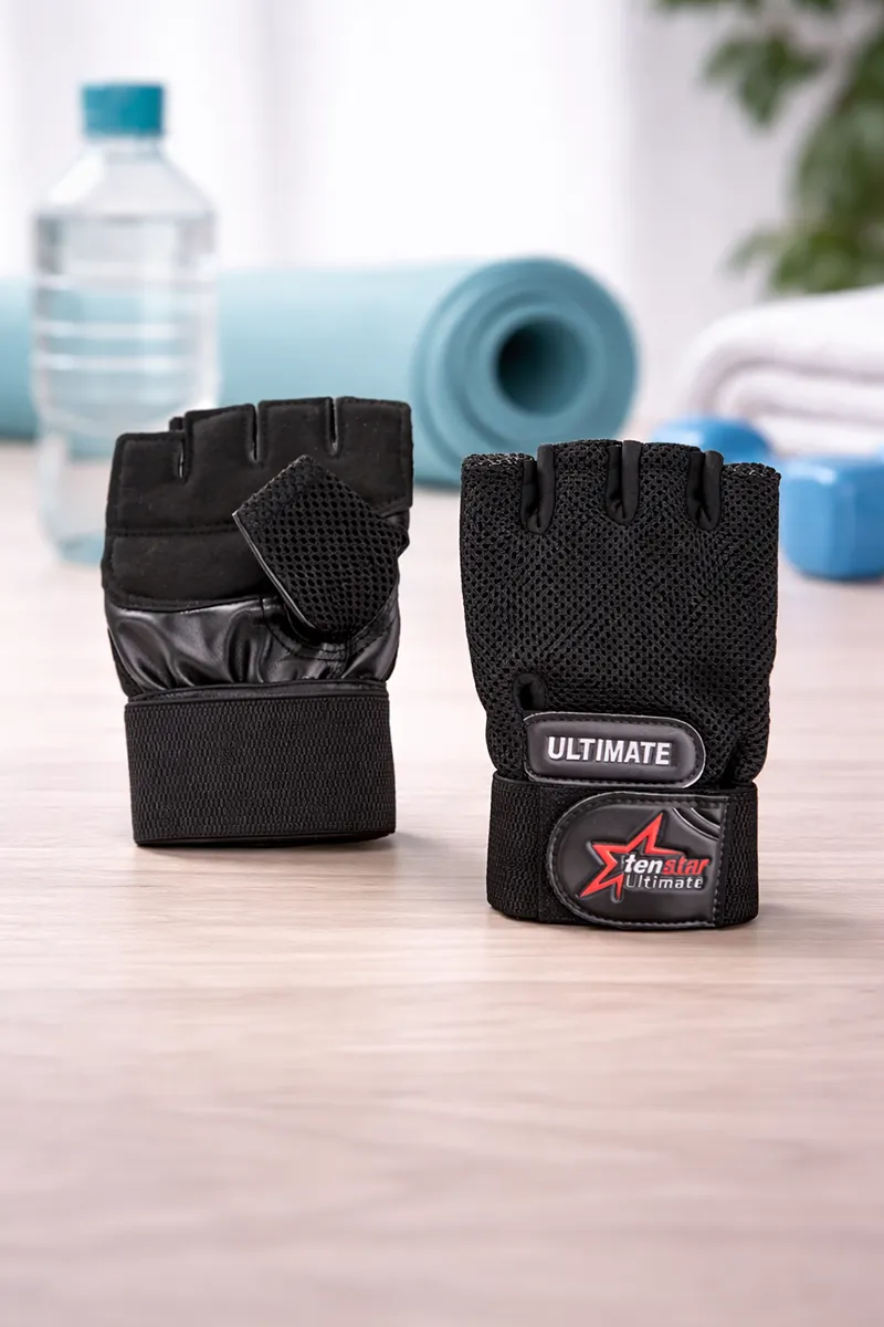 Unisex Ultimate Gym Gloves (Black)