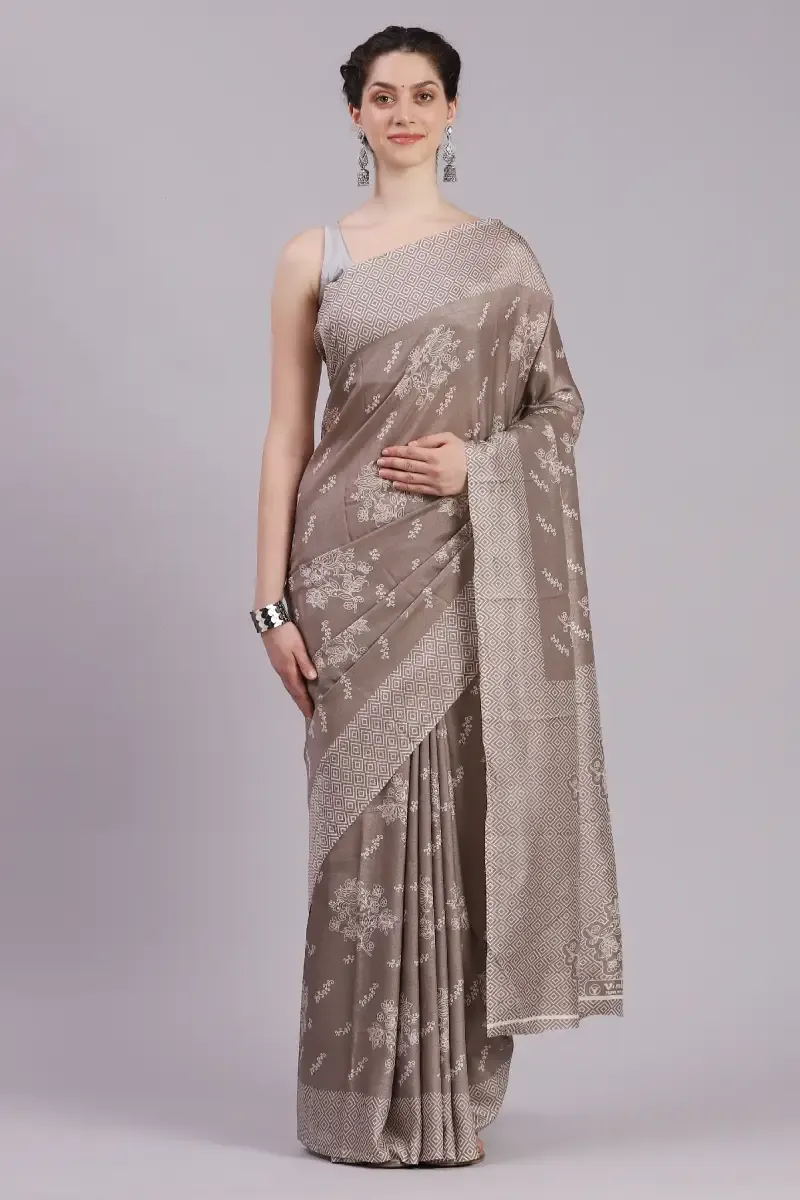 Crepe Printed Saree for Women