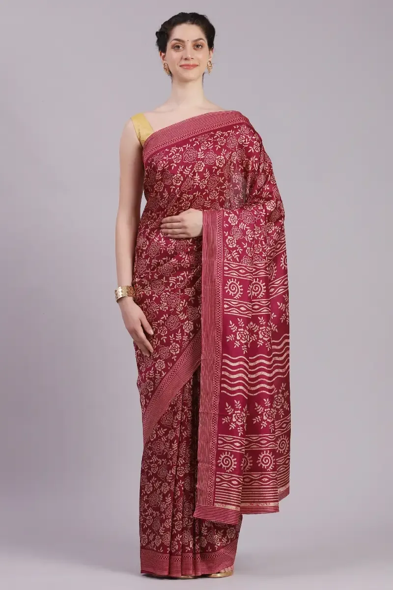 Crepe Printed Saree for Women