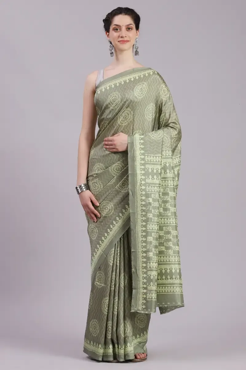 Crepe Printed Saree for Women