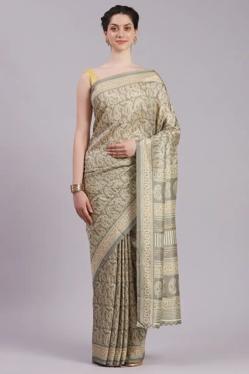 Crepe Printed Saree for Women 017378GREFRESIZ2