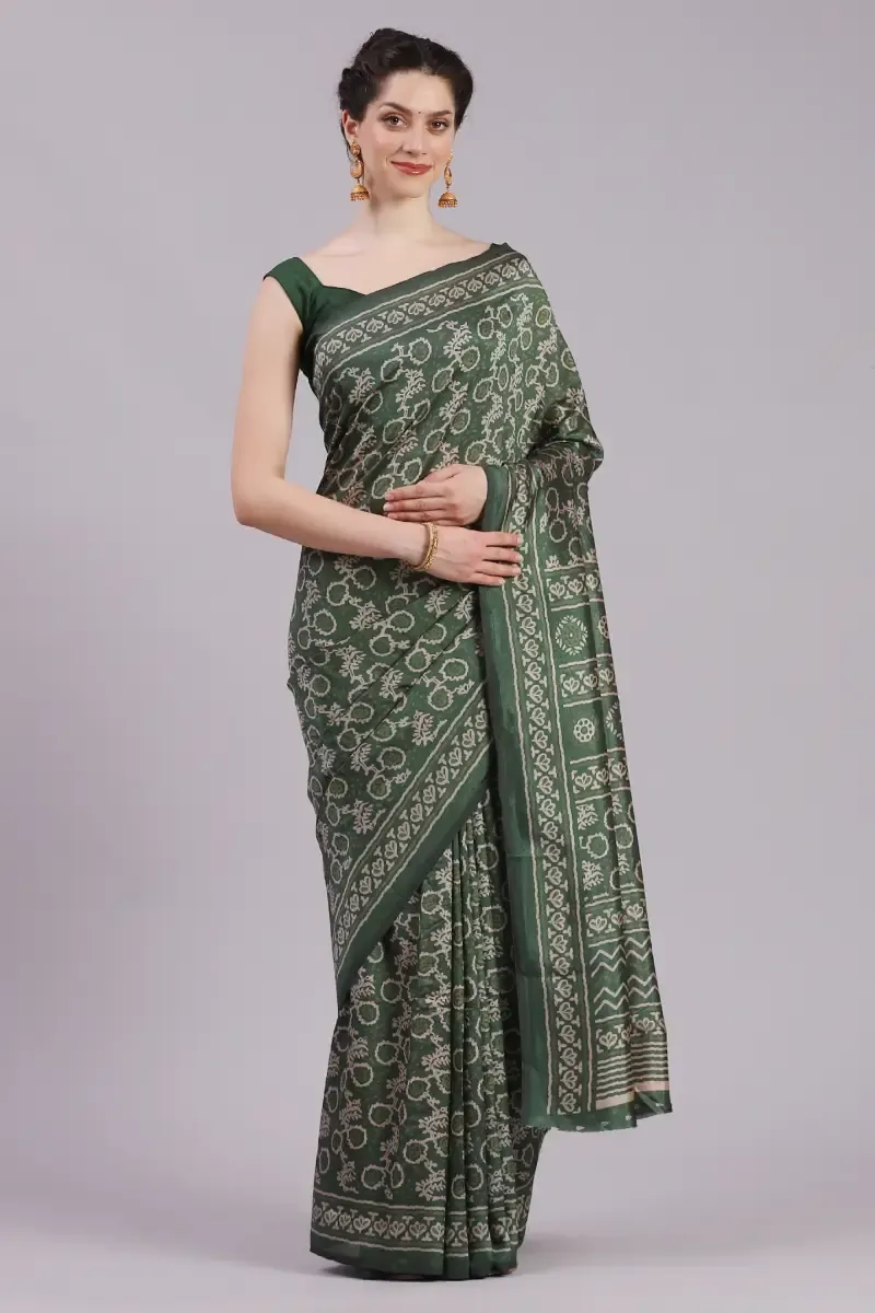 Crepe Printed Saree for Women