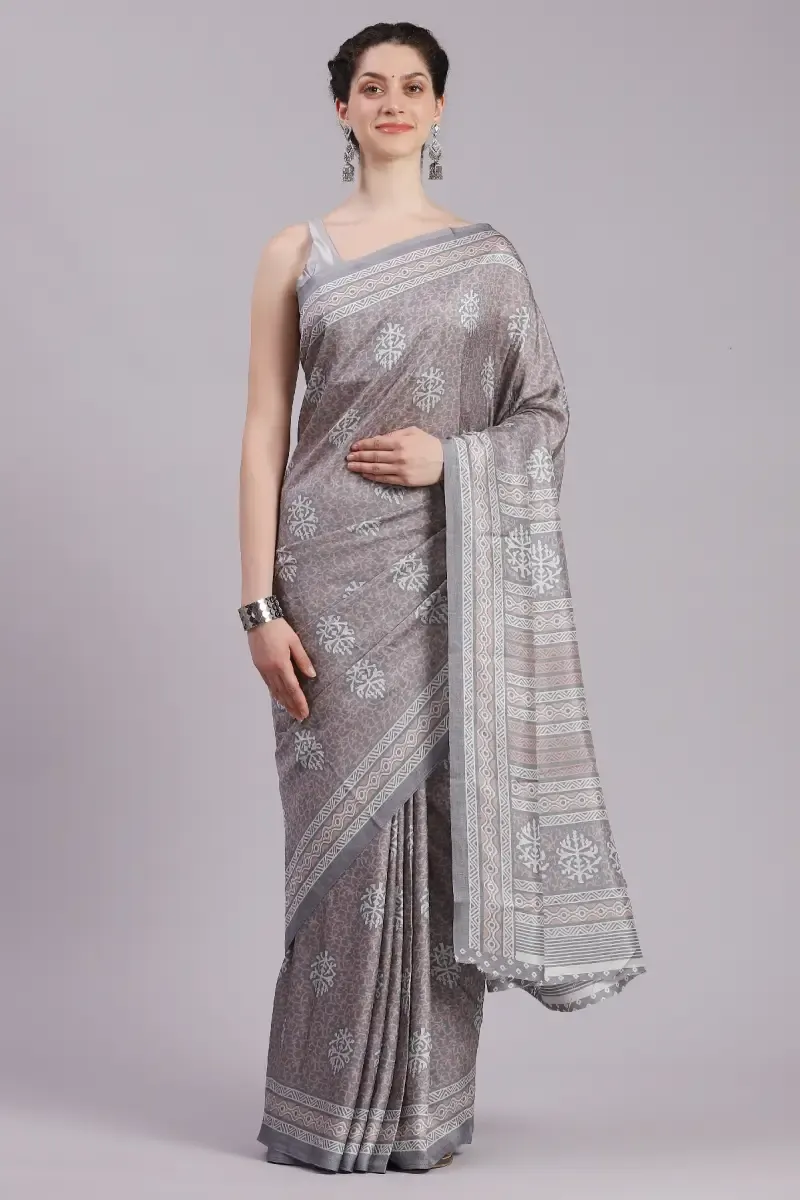 Crepe Printed Saree for Women