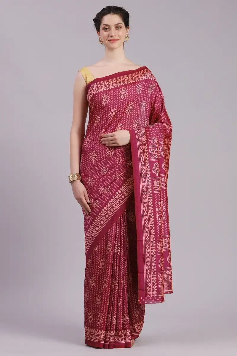 Crepe Printed Saree for Women