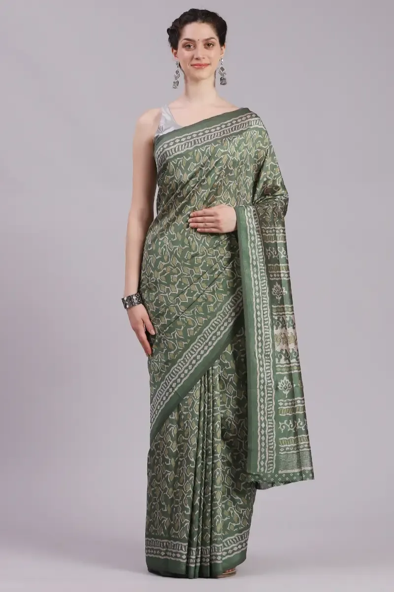 Crepe Printed Saree for Women