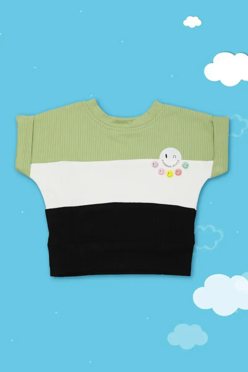Corduroy Printed Top for Baby Girl 017669OLI&BLA612
