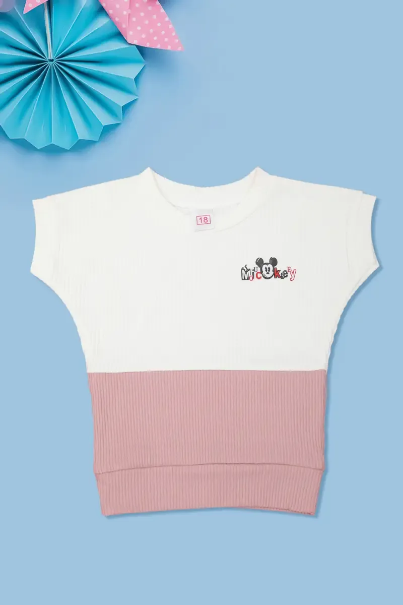 Baby Girl's Corduroy Printed Top 017673DUSPIN6122