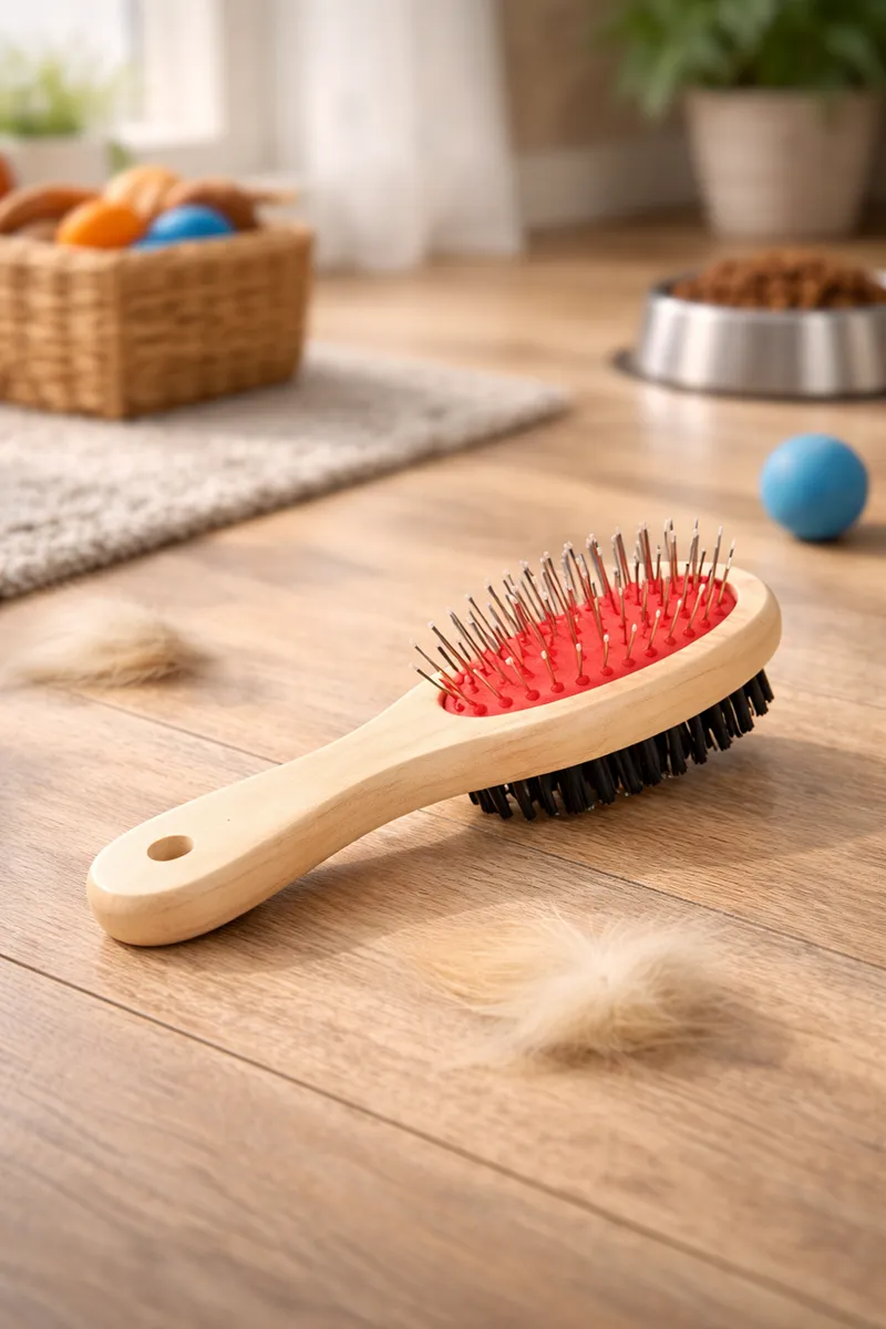 Canine Metal Pin Brush For Pets (Multicolor) - Medium