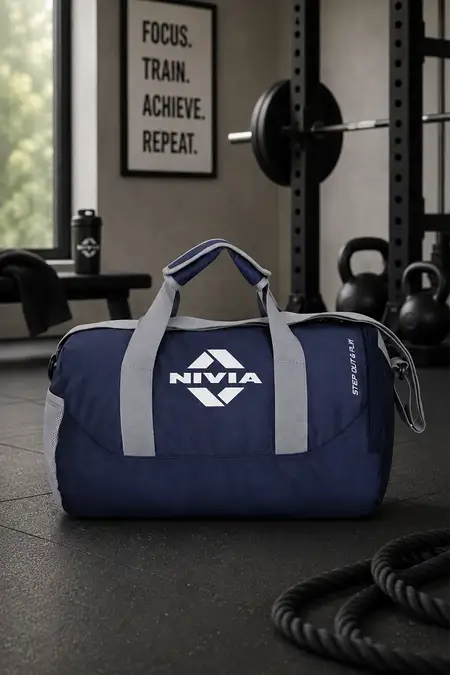 Nivia Beast-4 Unisex Gym Bags - Pack of 1 (Large, Navy blue) 017704LARNAVBLU2