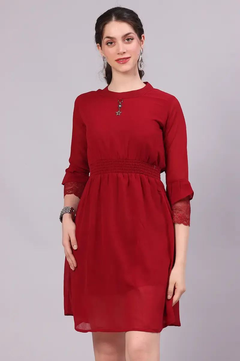 Women's Solid Midi Dress 017721MARXL