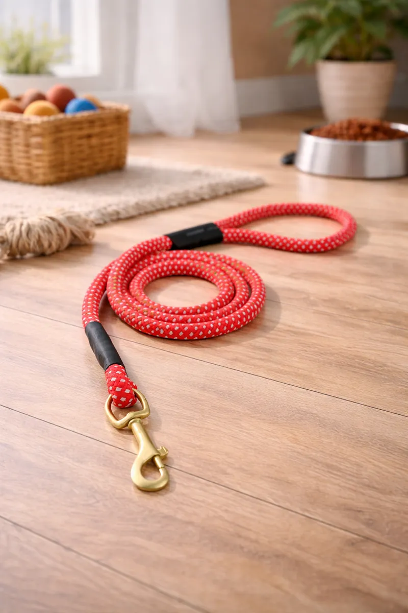 Canine Nylon Rope Leash With Buckle Closure For Dogs - Medium