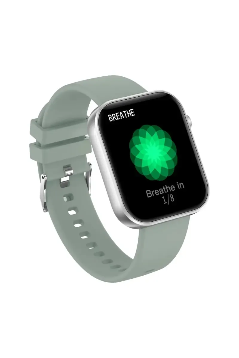 Zebronics Unbeatable 2 1.96" Smartwatch with Bluetooth Calling, Heart Rate, SpO2 & BP Monitor, 100+ Sport Modes (Green)