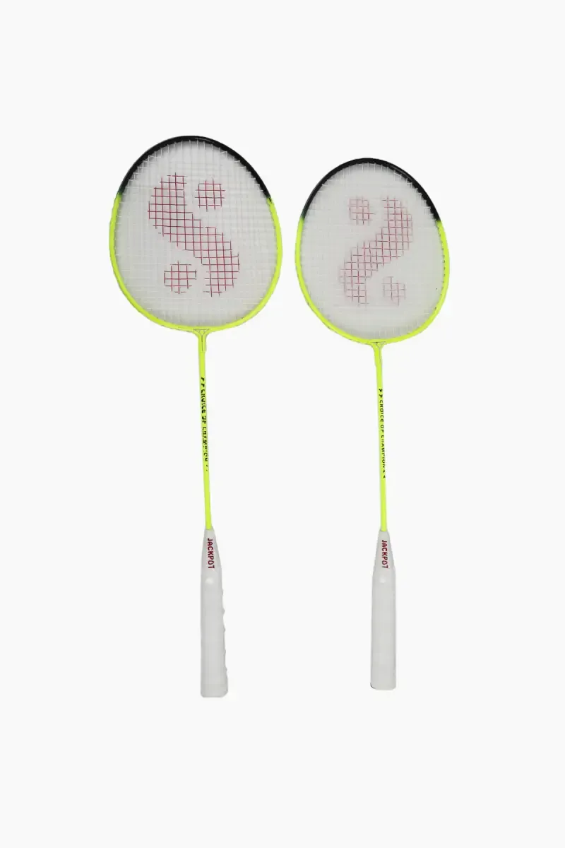 Jackpot Badminton Racquet with Cover - Pack Of 2 (Color May Vary)