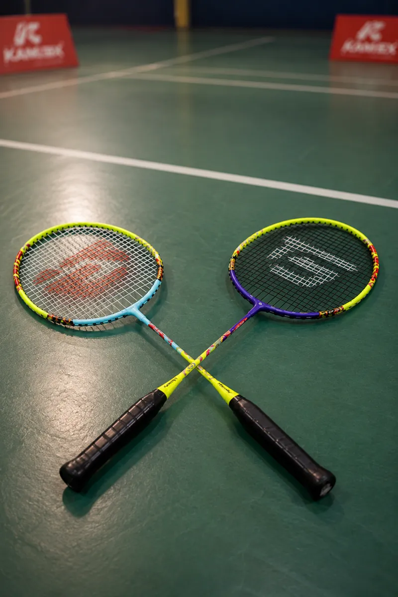 Little Champ Badminton Racquet with Cover - Pack Of 2 (Color May Vary)