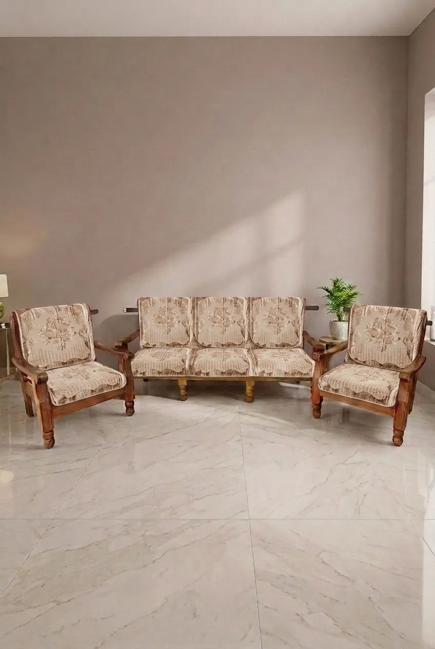 Sky Fab Velvet Sofa Cover Set 017966VELLIGBRO