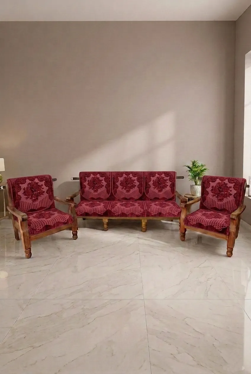 Sky Fab Velvet Sofa Cover Set 017966VELMAR