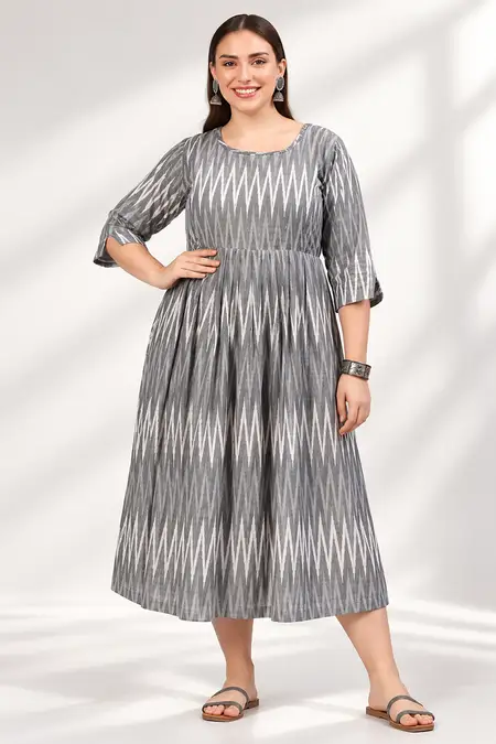 Cotton Chevron Printed  Maternity Kurti for Women - Plus Size