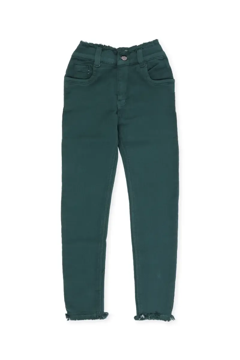 Girl's Denim Solid Stretchable Jeans 01802323YRSDARGRE