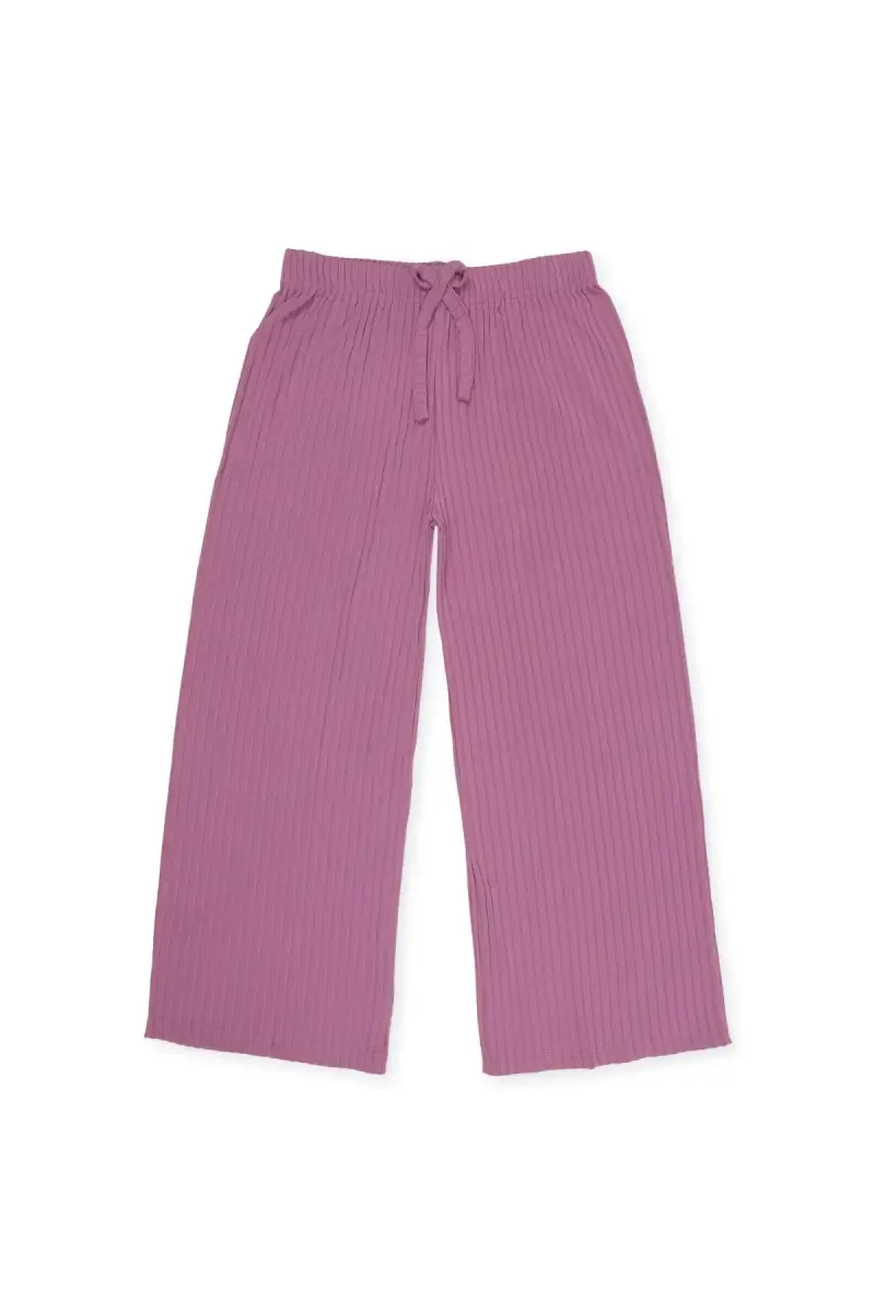 Girl's Lycra Solid Palazzos 018027MAU78YRS