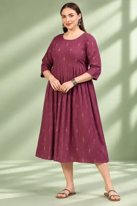 Cotton Blend Printed Maternity Feeding Kurti for Women - Plus Size