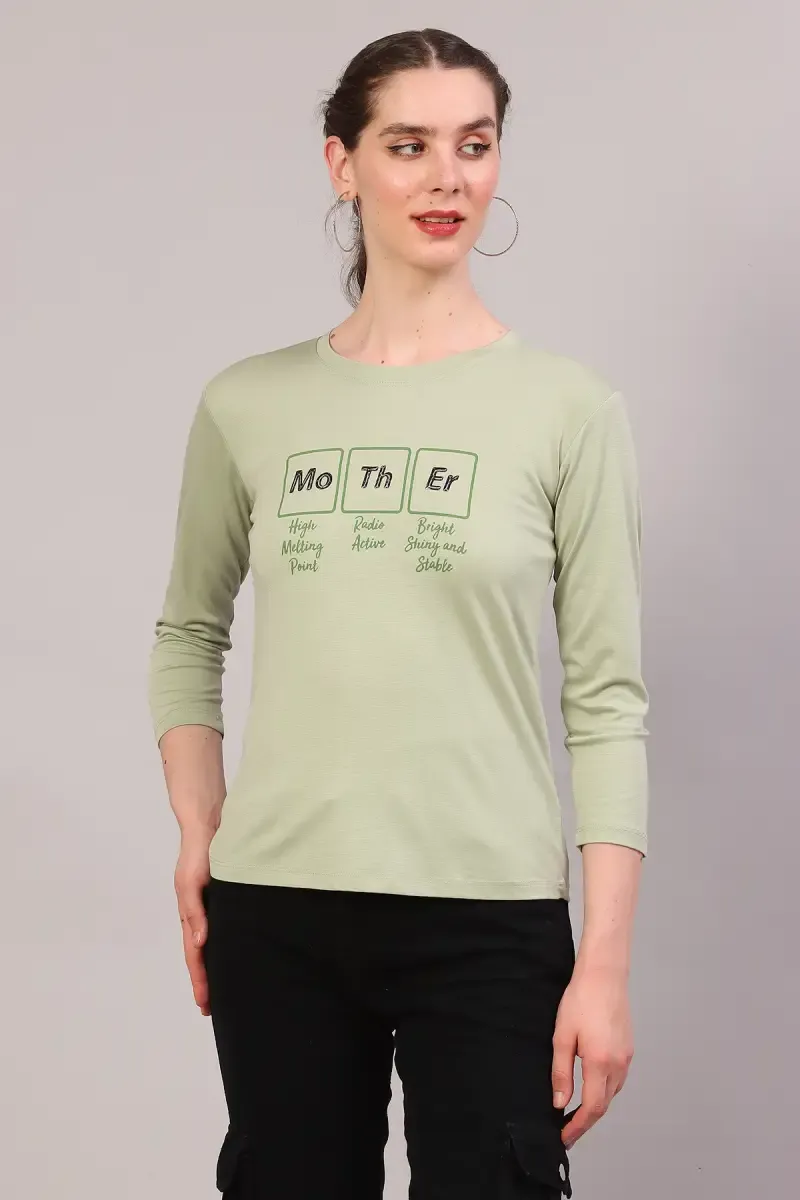 Cotton Blend Printed T-Shirt for Women 018084XXLLIGGRE