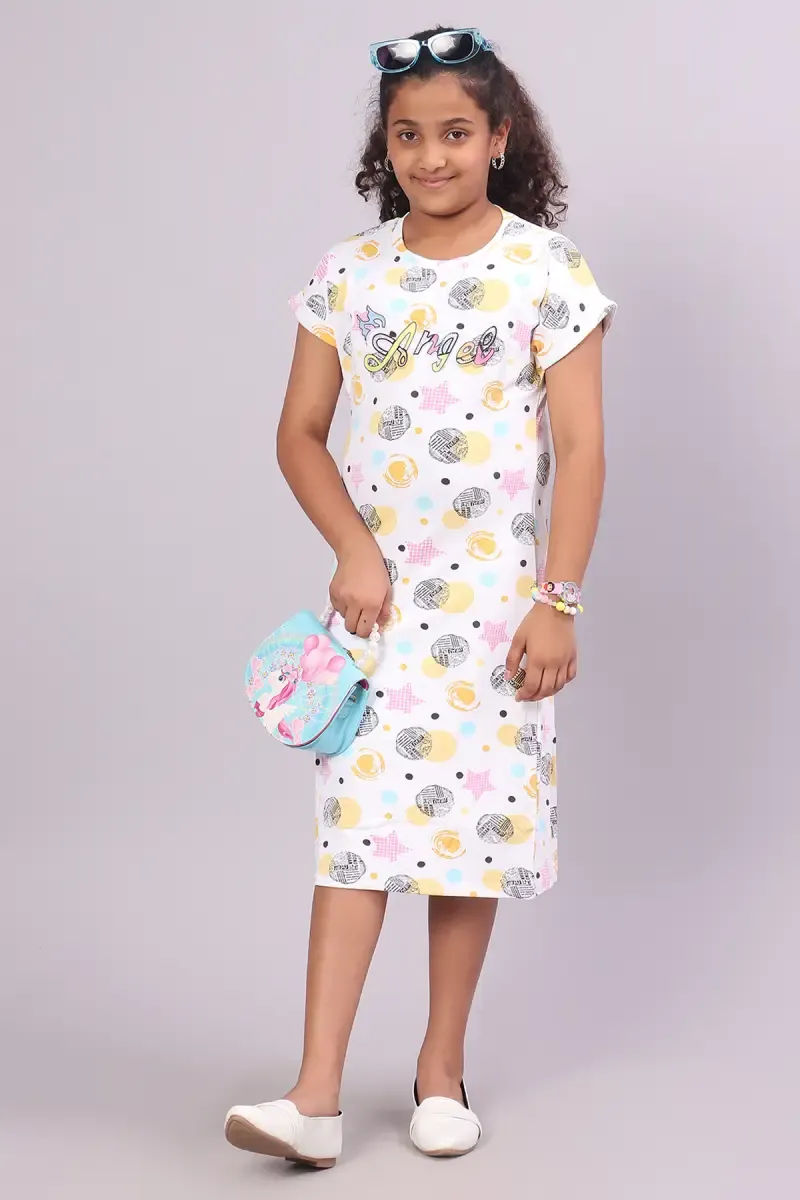 Girl's Lycra Printed Top (3-16 Yrs) 018156910YRSMUS