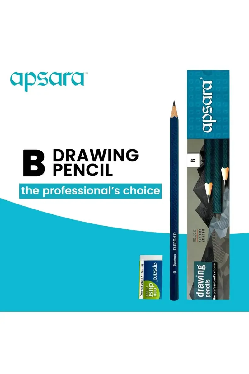 Apsara B Drawing  Pencil - 10pc (Pack of 1)