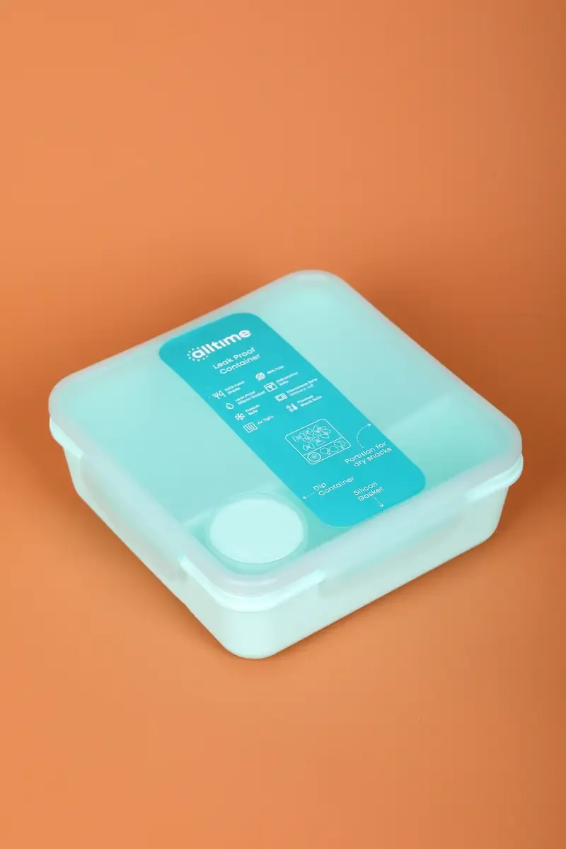 All Time BPA-Free Plastic Salad Lunch Box with Dip Container - 1450ml