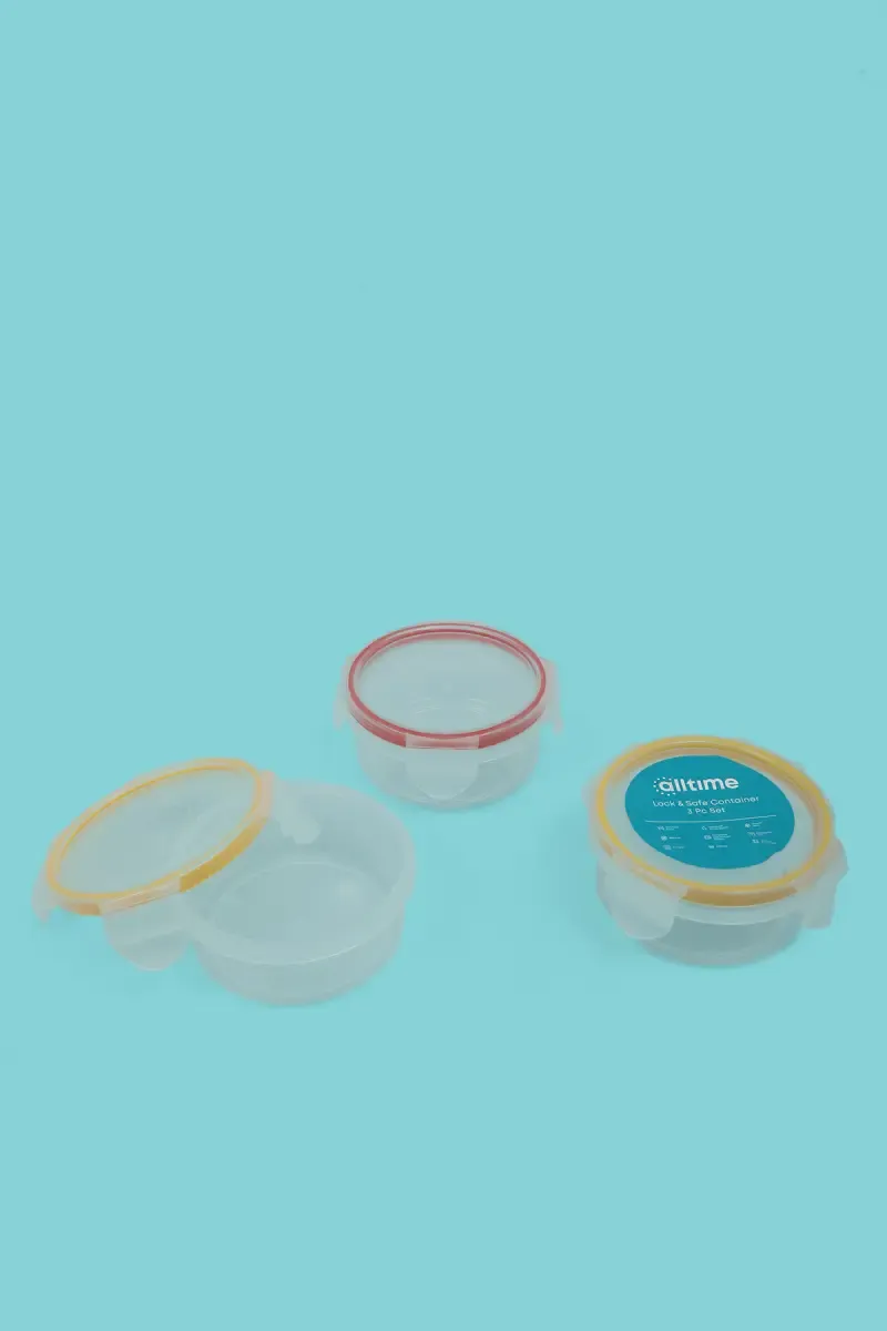 All Time BPA-Free Plastic Container, Set of 3 - 230ml (Each)