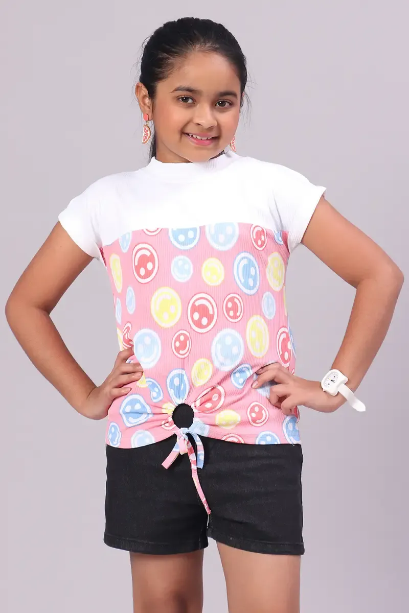 Cotton Blend Printed T-Shirt for Girl (3-16 Yrs)