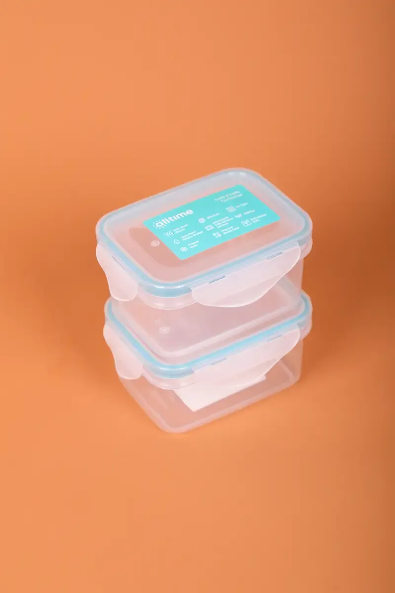 All Time BPA-Free Plastic Container, Set of 2 - 450ml (Each)