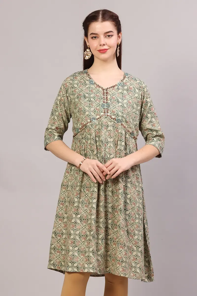 Cotton Printed Kurti for Women 018268XXLTEA