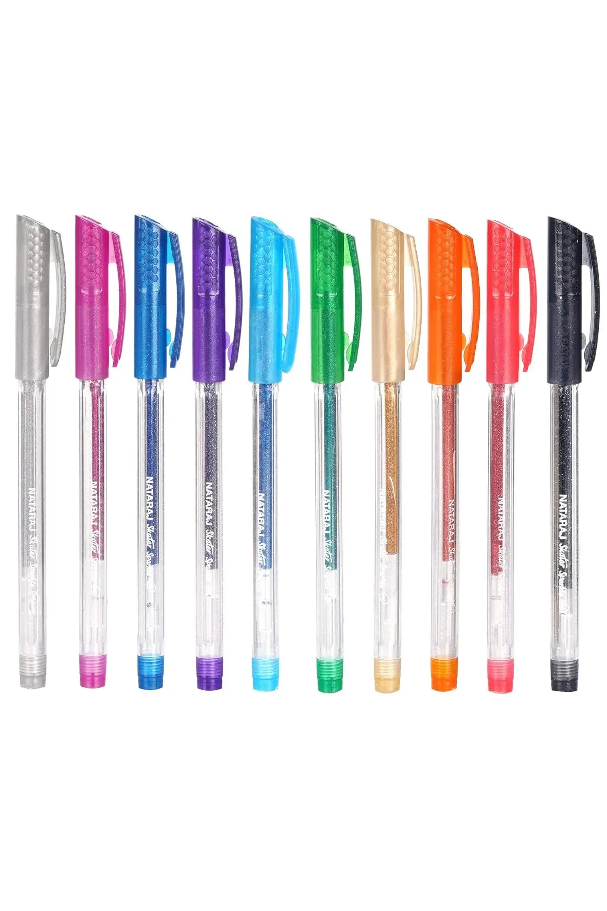 Nataraj Skater Colorful Sparkle Gel Pen - Pack of 10