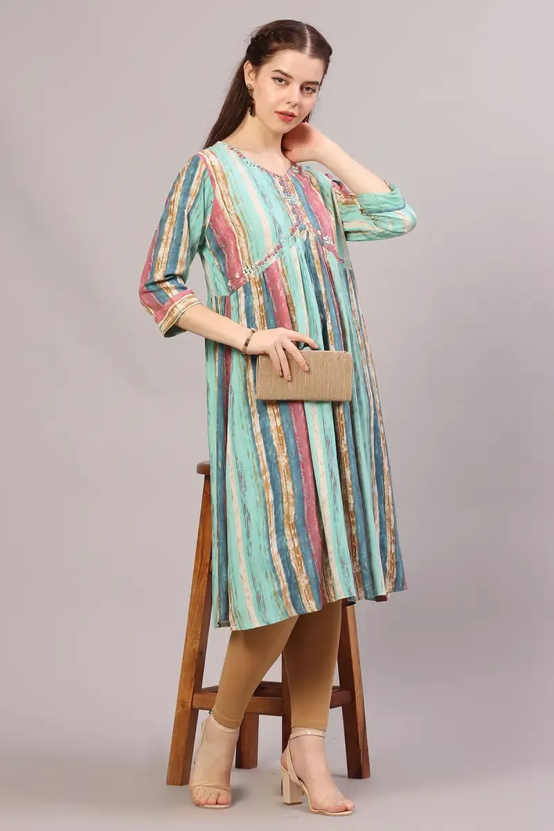 Cotton Striped Kurti for Women  018308XXLLIGGRE