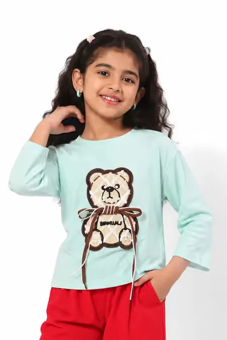 Lycra Solid T-Shirt for Girl (3-16 Yrs)