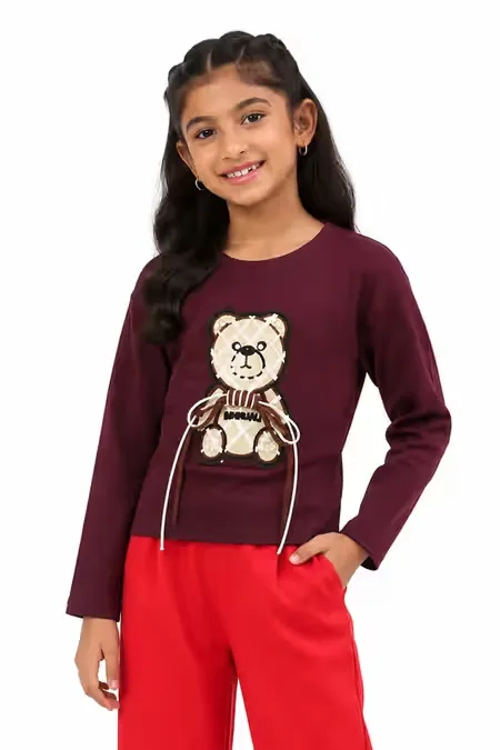Lycra Solid T-Shirt for Girl (3-16 Yrs)