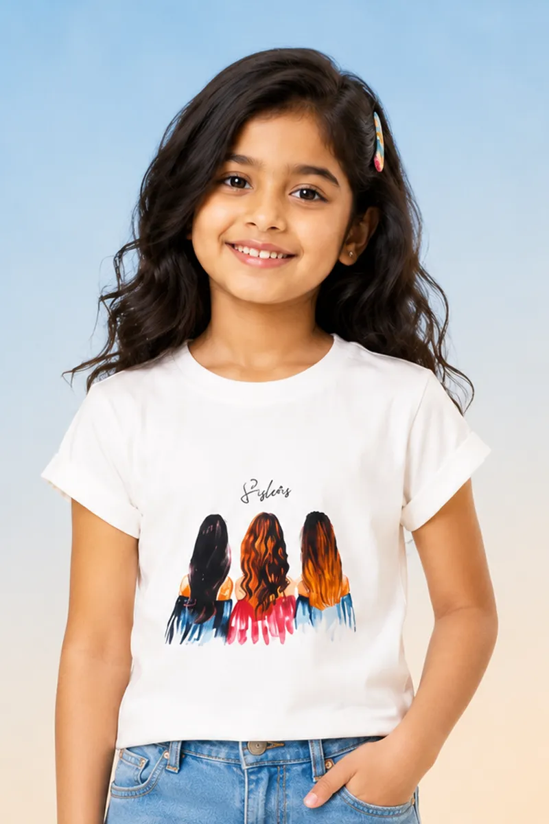 Lycra Printed Casual T-Shirt for Girls 01850956YRSWHI