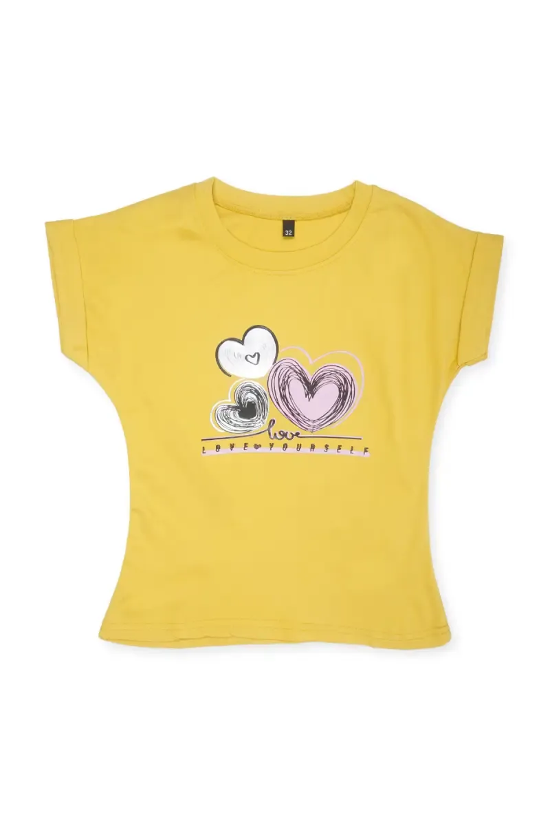 Girl's Lycra Printed T-Shirt 0185271516YRSMUS