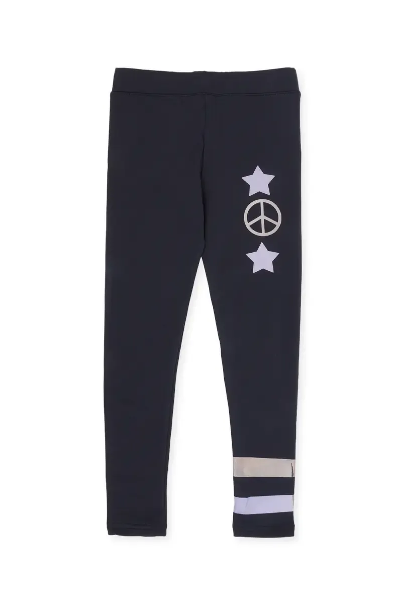 Girl's Cotton Lycra Printed Jeggings  018534BLA78YRS