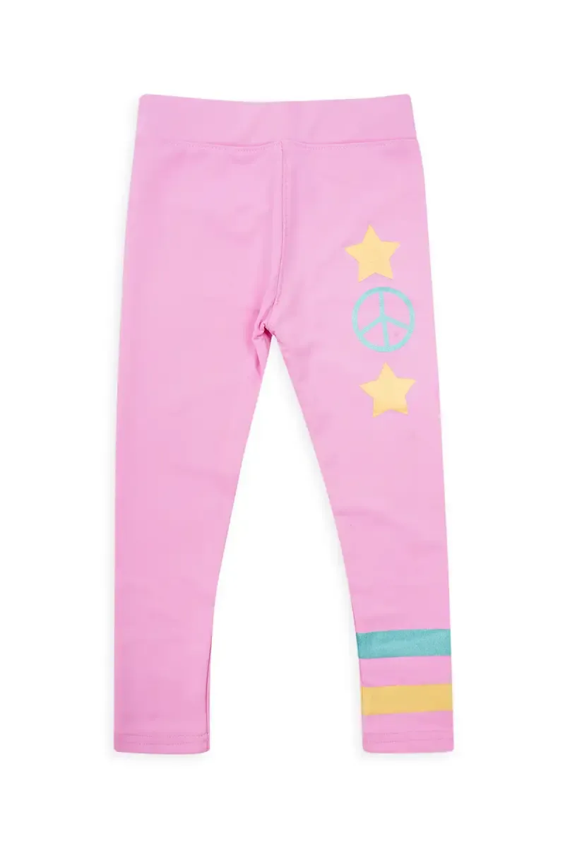 Girl's Cotton Lycra Printed Jeggings  018534PIN78YRS