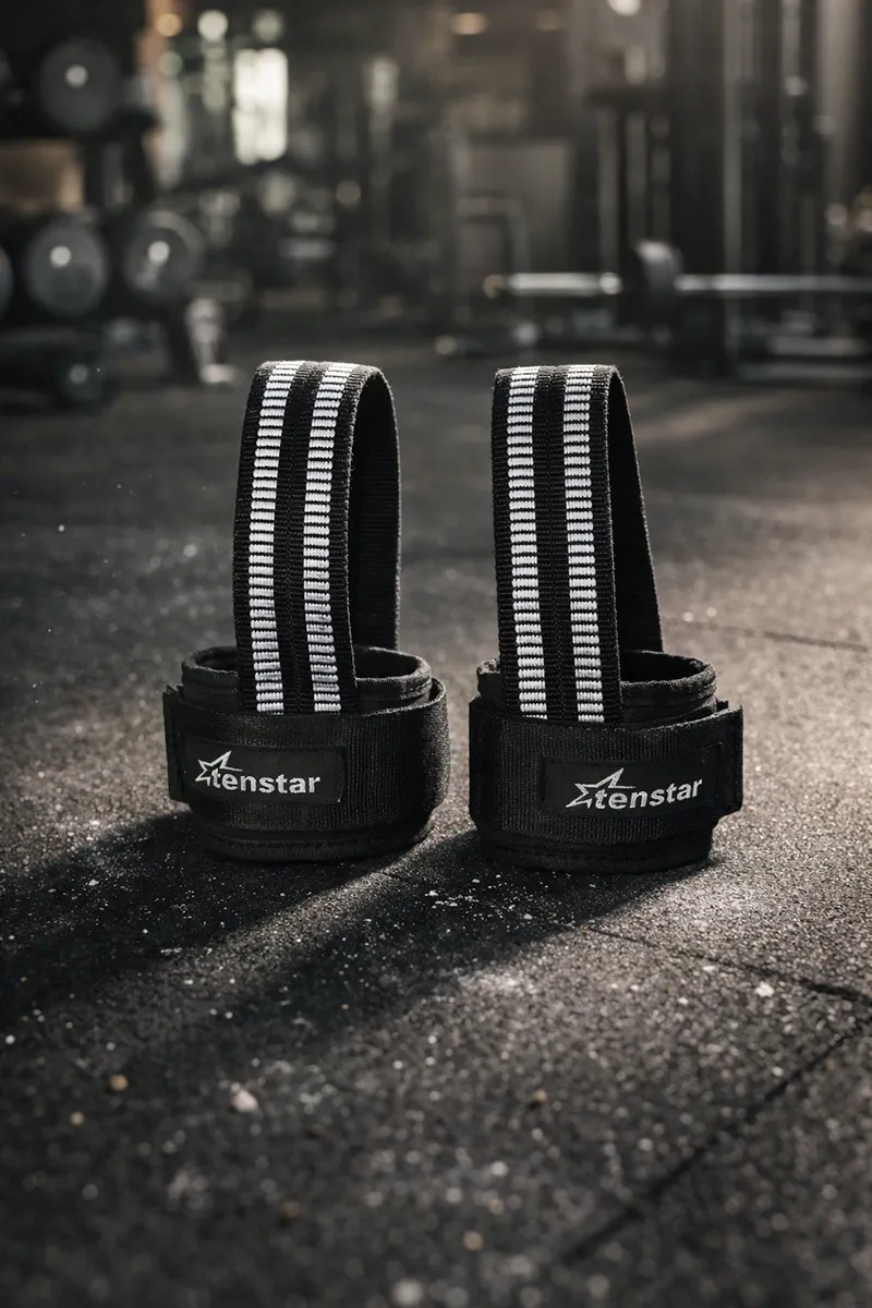 Ultimate Cotton Weight Lifting & Wrist Support Strap (Black/White)