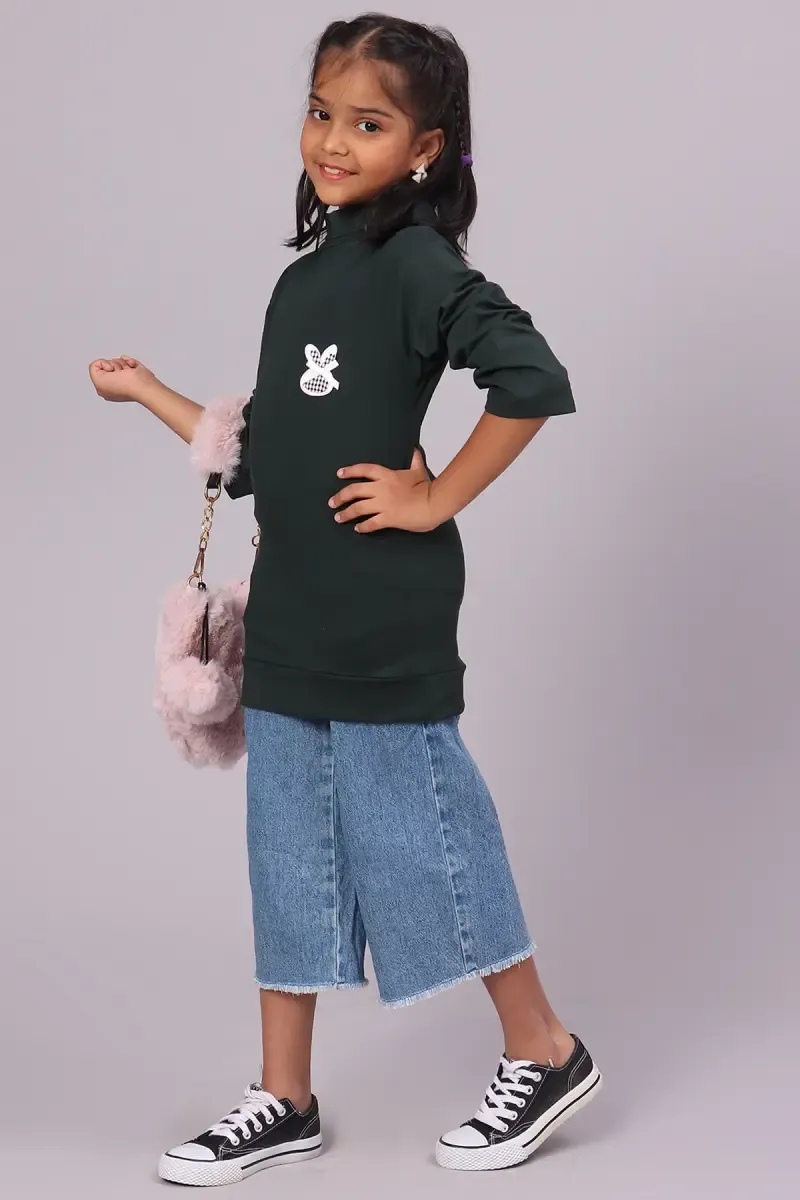 Lycra Solid T-Shirt for Girl (3-16 Yrs) 018544910YRSGRE