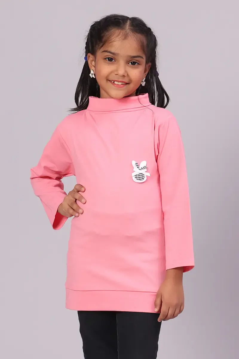 Lycra Solid T-Shirt for Girl (3-16 Yrs) 018544910YRSPIN