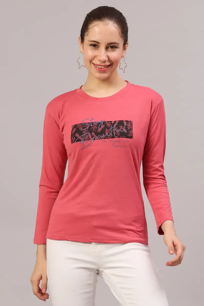 Lycra Graphic Printed T-Shirt for Women 018560XXLCHAPIN