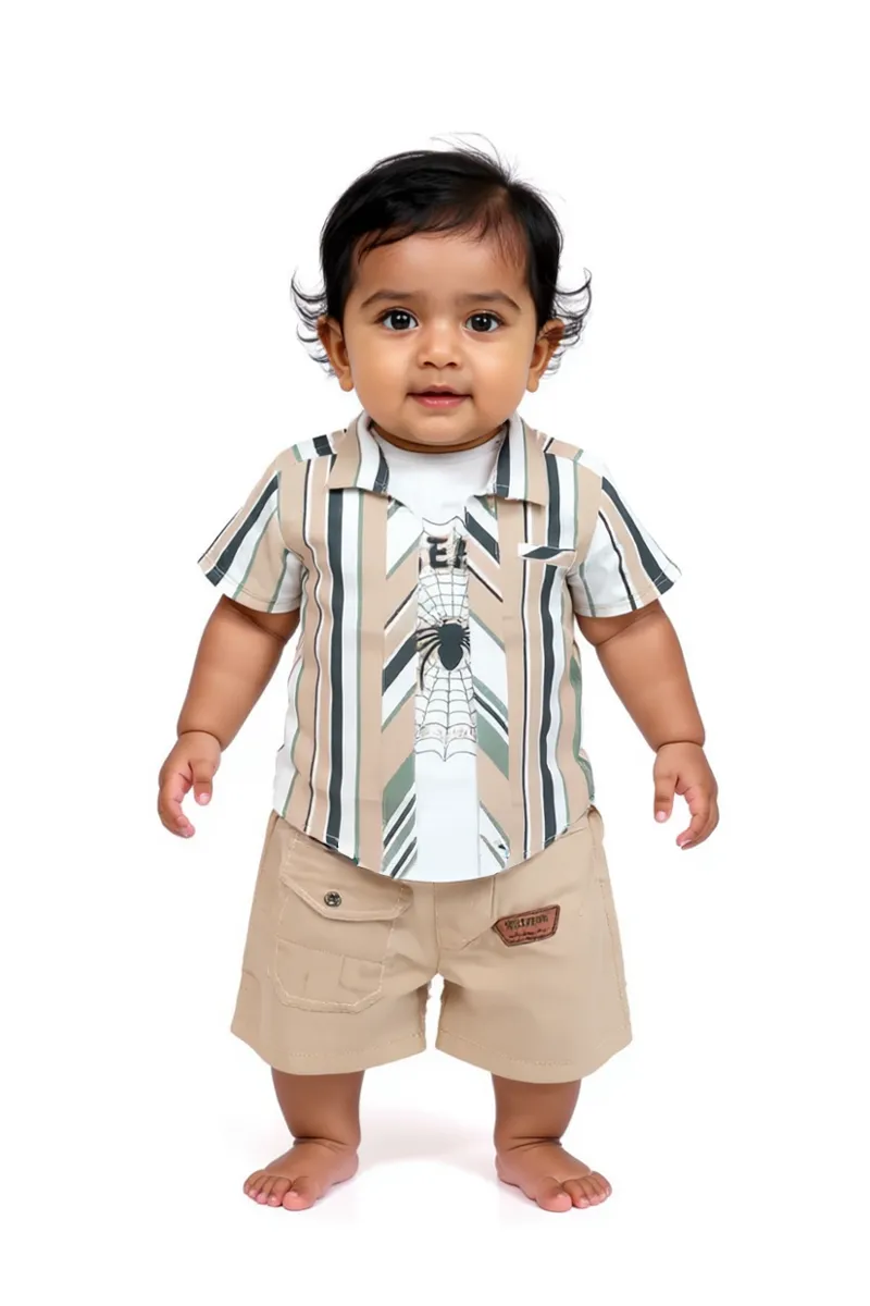 Just Born Boy Cotton Clothing Set (3-Pcs Set) 018592SAN612