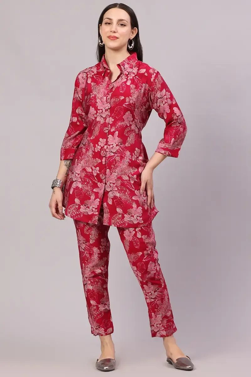 Polyester Printed Co-ord Set for Women